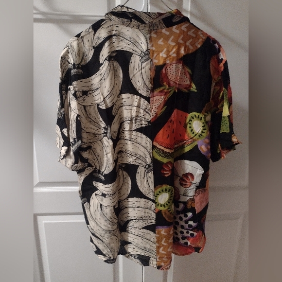 NWT - FARM Rio Button down shirt mixed prints size M - Picture 3 of 7